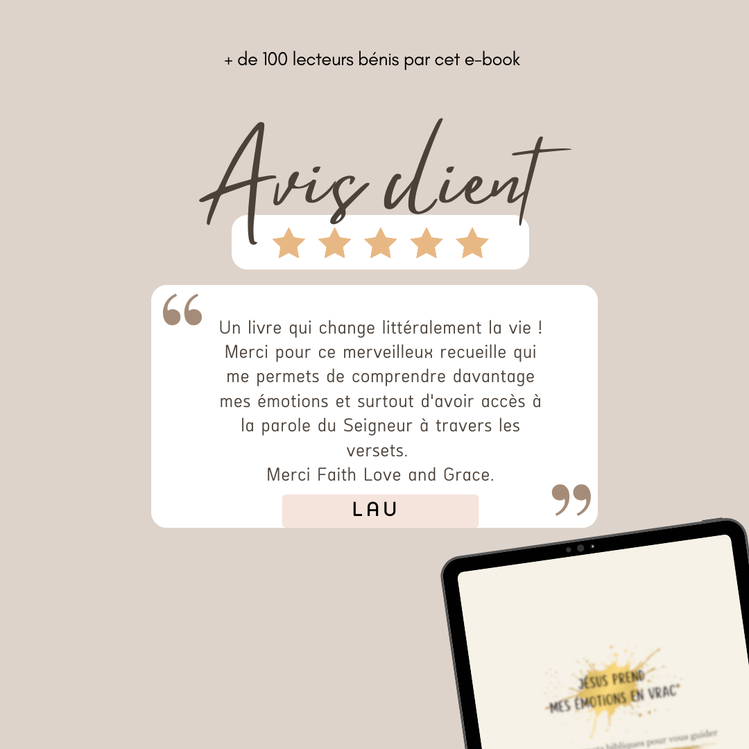 Jésus prend mes émotions en vrac – E - book - Faith, Love and Grace
