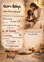 Poster personnalisé enfant – Une lettre de Jésus pour ton enfant 🤍 - Faith, Love and Grace