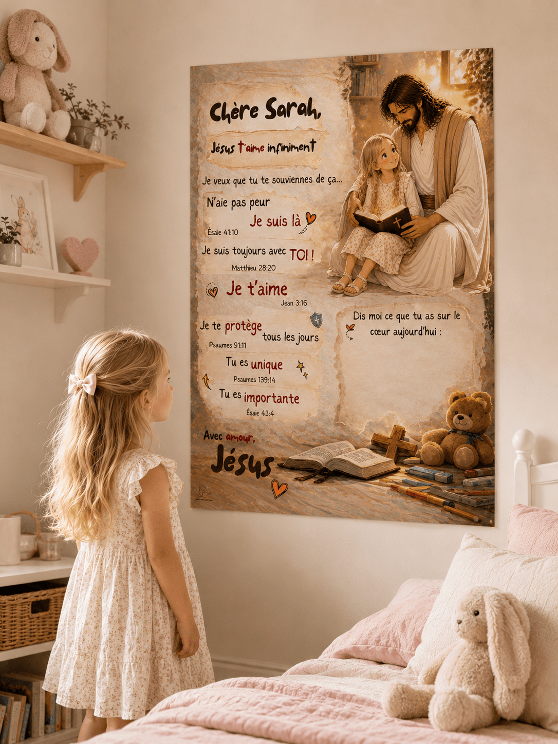 Poster personnalisé enfant – Une lettre de Jésus pour ton enfant 🤍 - Faith, Love and Grace