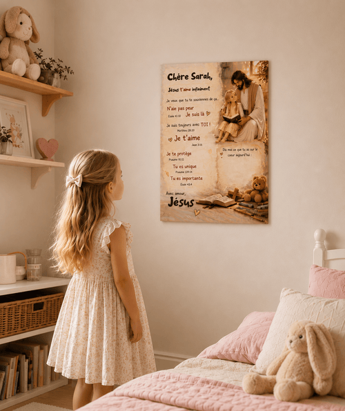 Poster personnalisé enfant – Une lettre de Jésus pour ton enfant 🤍 - Faith, Love and Grace